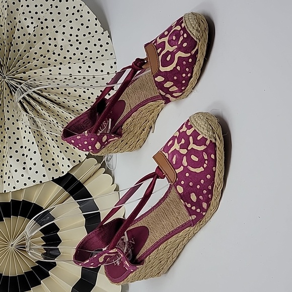 Ralph Lauren Shoes - Ralph Lauren Cala Rattan Wedge Espadrilles Size 8